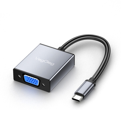 VegGieg Type-C to VGA 1080P 60Hz Çevirici Dönüştürücü Kablo Adaptör - VegGieg