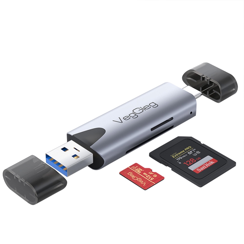 VegGieg Type-C ve USB 3.0 SD-MicroSD TF Kart Okuyucu - 3