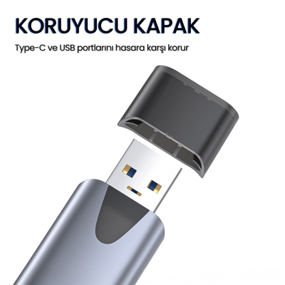 VegGieg Type-C ve USB 3.0 SD-MicroSD TF Kart Okuyucu - 7