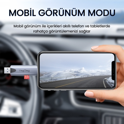 VegGieg Type-C ve USB 3.0 SD-MicroSD TF Kart Okuyucu - 2