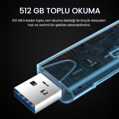VegGieg Type-C ve USB 3.0 SD-MicroSD TF Kart Okuyucu - 4