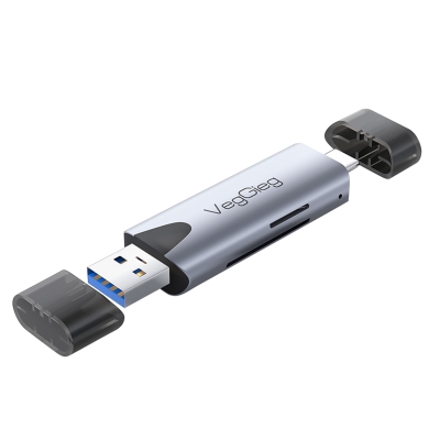 VegGieg Type-C ve USB 3.0 SD-MicroSD TF Kart Okuyucu - VegGieg