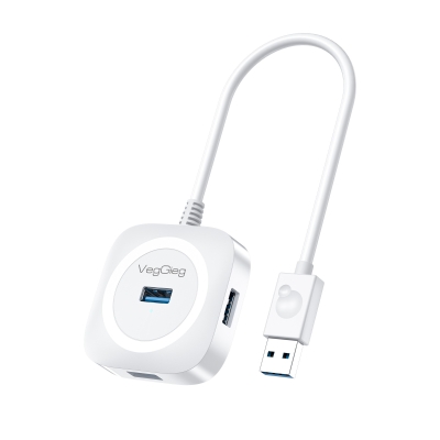 VegGieg 4 Portlu USB 2.0 Çoklayıcı Hub Beyaz - 7