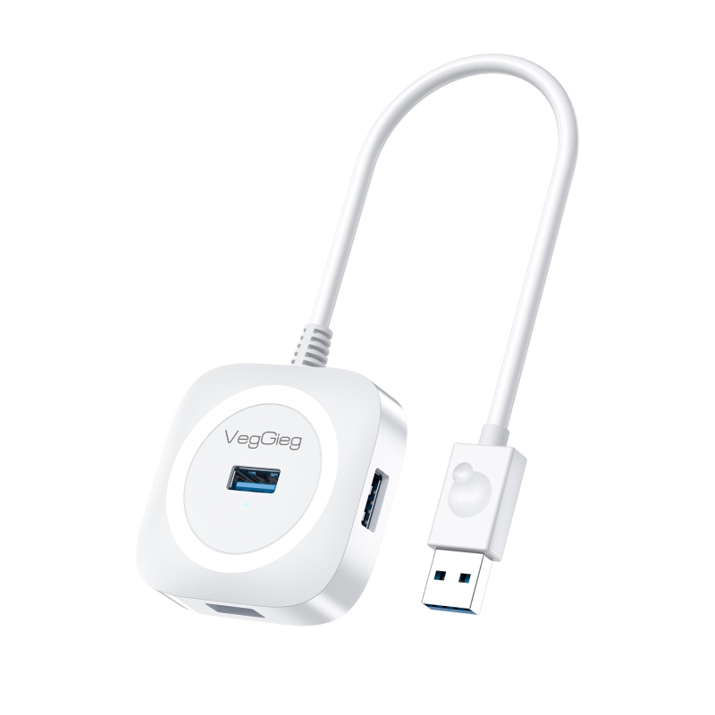 VegGieg 4 Portlu USB 2.0 Çoklayıcı Hub Beyaz - 7