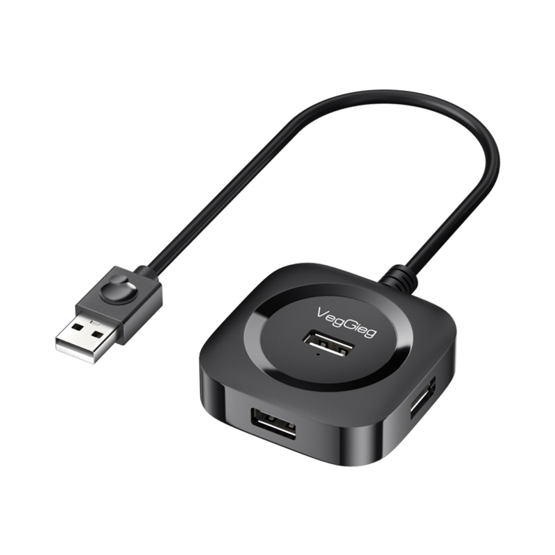 VegGieg 4 Portlu USB 2.0 Çoklayıcı Hub Siyah - 1