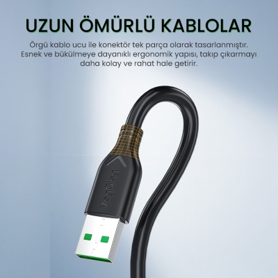 VegGieg USB B Printer Tarayıcı Yazıcı Data Kablosu 5 Metre - 5