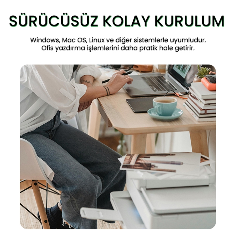 VegGieg USB B Printer Tarayıcı Yazıcı Data Kablosu 5 Metre - 7