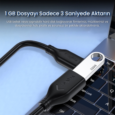 VegGieg USB 2.0 Uzatma Kablosu 3 Metre - 4