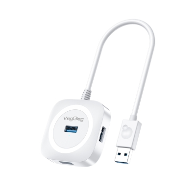 VegGieg 4 Port USB 3.0 Çoklayıcı Hub Beyaz - VegGieg