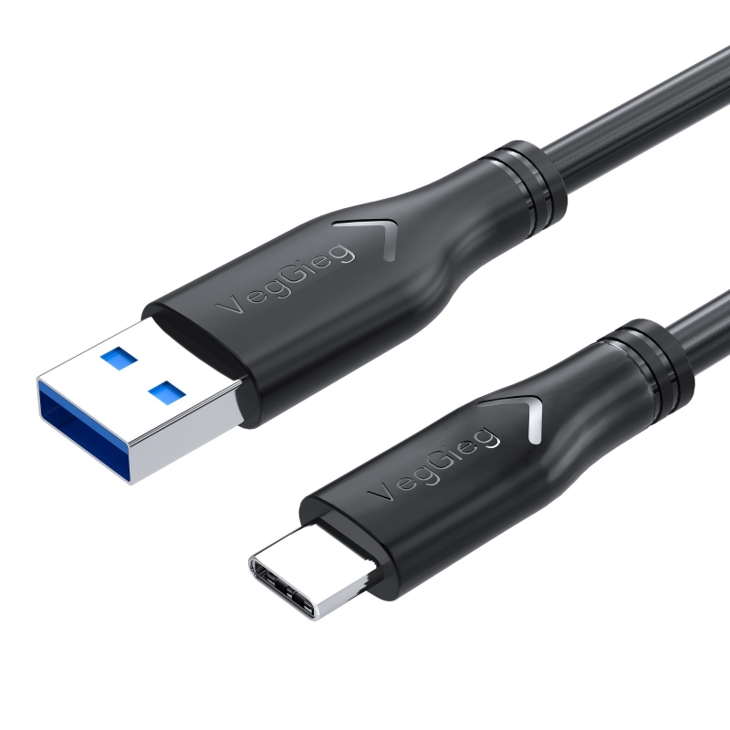 VegGieg USB 3.0 to Type-C 60W 10Gbps Data ve Şarj Kablosu 1 Metre - 1