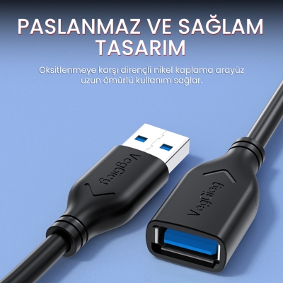 VegGieg USB 3.0 Uzatma Kablosu 1 Metre - 6