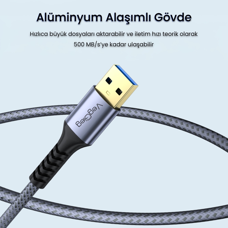 VegGieg USB 3.0 Uzatma Kablosu 50 CM - 4
