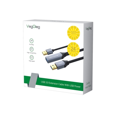 VegGieg USB 3.0 Uzatma Kablosu Sinyal Güçlendirici Extender Destekli USB-A Uzatıcı Kablo 10 Metre - 8