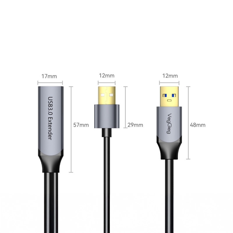 VegGieg USB 3.0 Uzatma Kablosu Sinyal Güçlendirici Extender Destekli USB-A Uzatıcı Kablo 20 Metre - 7