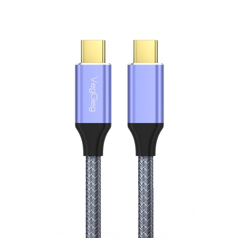VegGieg USB 3.1 Type-C PD 100W 5A 10Gbps 4K 60Hz Destekli Kablo 2 Metre - 1