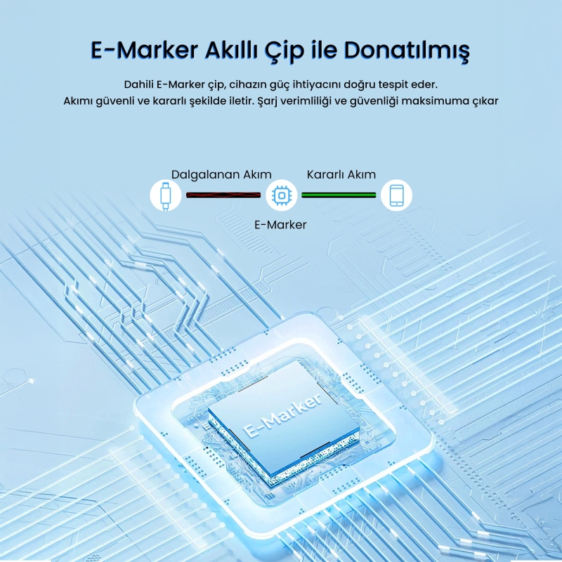 VegGieg USB 4.0 E-Mark 240W 40Gbps Thunderbolt 4 8K 60Hz Type-C Uzatma Kablosu 1 Metre - 2