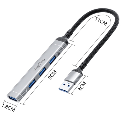 VegGieg USB 3.0 4 port 3*USB 2.0 ve 1*USB 3.0 Çoklayıcı Hub - 4