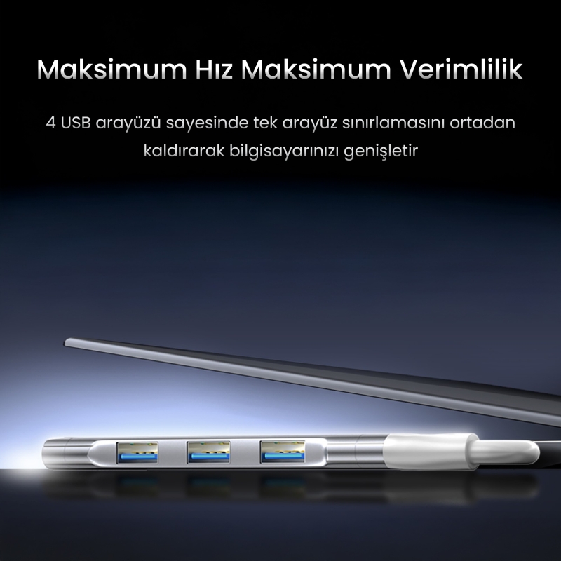 VegGieg USB 3.0 4 port 3*USB 2.0 ve 1*USB 3.0 Çoklayıcı Hub - 5
