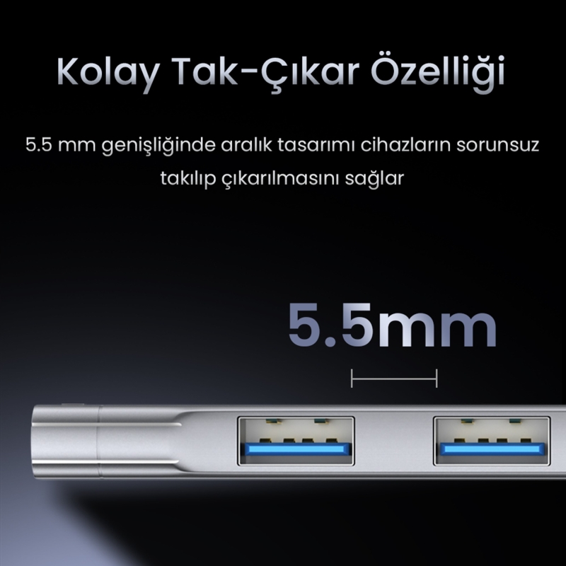 VegGieg USB 3.0 4 port 3*USB 2.0 ve 1*USB 3.0 Çoklayıcı Hub - 6