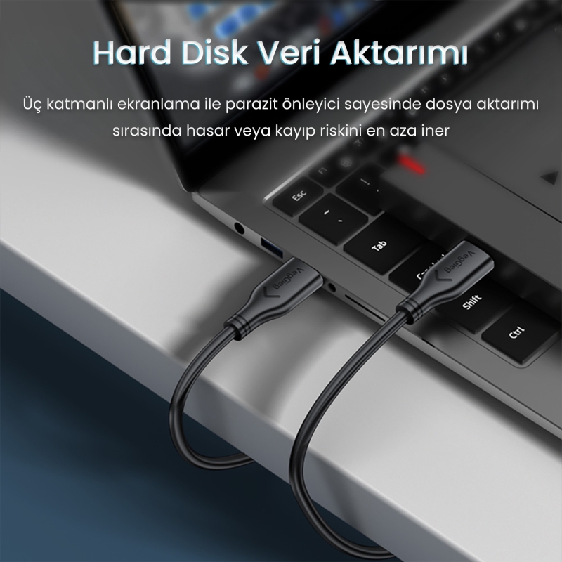 VegGieg USB-A Male to Male Uzatma USB 3.0 Kablo 1.5 Metre - 2