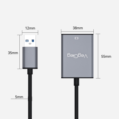 VegGieg USB-A to HDMI Çevirici Dönüştürücü Adaptör - 7