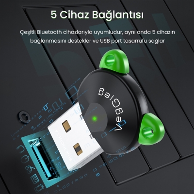 VegGieg UB504 Bluetooth 5.4 Adaptör Mini USB Dongle - 7