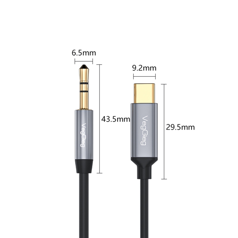 VegGieg USB Type-C to 3.5mm Aux Hi-Fi Ses Kablosu 1 Metre - 7