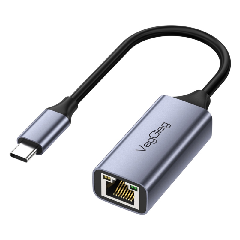 Veggieg USB Type-C 100Mbps Rj45 Lan Ethernet İnternet Çevirici Dönüştürücü - 1