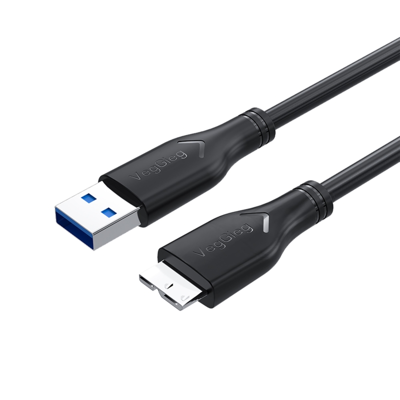 VegGieg USB 3.0 Micro B Şarj ve Data HDD Kablosu 1 Metre - 1