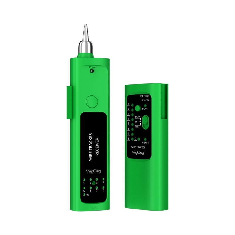 VegGieg V-E112 Çantalı Kablo Bulucu ve Poe Destekli Ethernet Ağ Kablosu Test Cihazı - 1