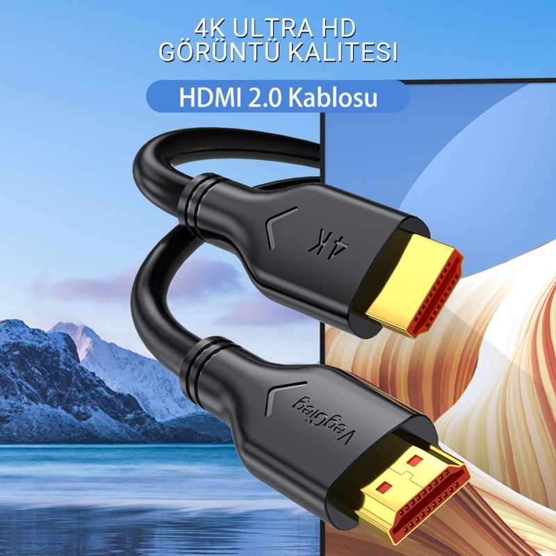 Veggieg V-H108 18Gbps HDR 4K 60Hz 3D HDMI 2.0 Kablo 3 Metre - 2