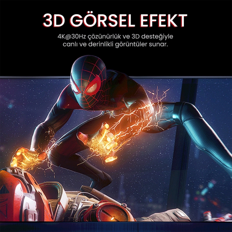 VegGieg V-H109 18Gbps HDR 4K 60Hz 3D HDMI 2.0 Kablo 5 Metre - 4