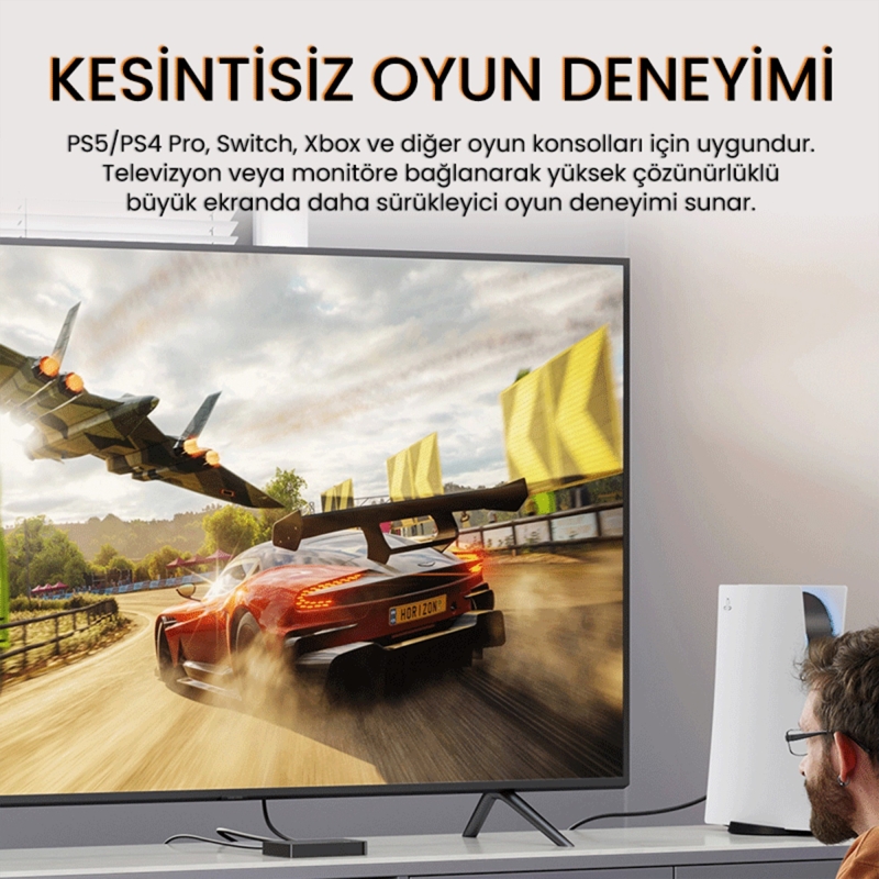VegGieg V-H109 18Gbps HDR 4K 60Hz 3D HDMI 2.0 Kablo 5 Metre - 7