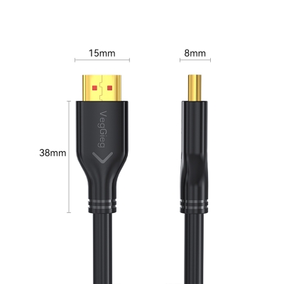 VegGieg V-H111 18Gbps HDR 4K 30Hz 3D HDMI 2.0 Kablo 15 Metre - 3