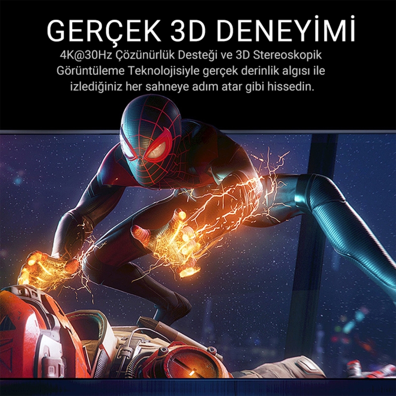 Veggieg V-H112 18Gbps HDR 4K 30Hz 3D HDMI 2.0 Kablo 20 Metre - 3