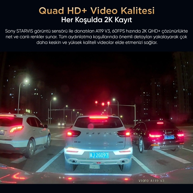 Viofo A119 V3 2K 2560*1600P GPS'li Araç Kamerası - 2