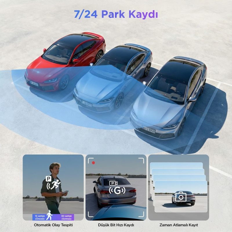 VIOFO A119M Pro 4K HDR Sony STARVIS 2 Sensörlü Wi-Fi 6 GPS'li Araç Kamerası - 7