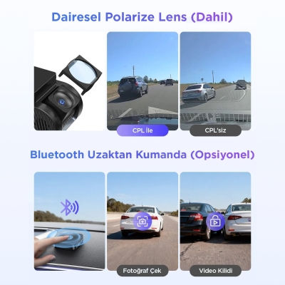 Viofo A119M Pro 4K HDR Sony STARVIS 2 Sensörlü Wi-Fi 6 GPS'li Araç Kamerası - 9