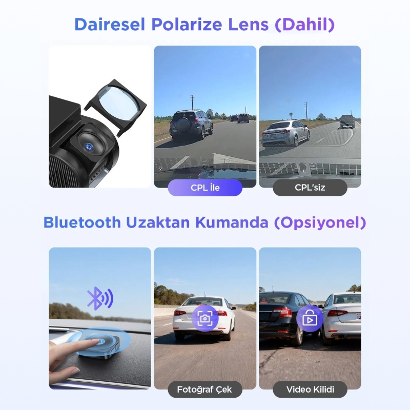 Viofo A119M Pro 4K HDR Sony STARVIS 2 Sensörlü Wi-Fi 6 GPS'li Araç Kamerası - 9