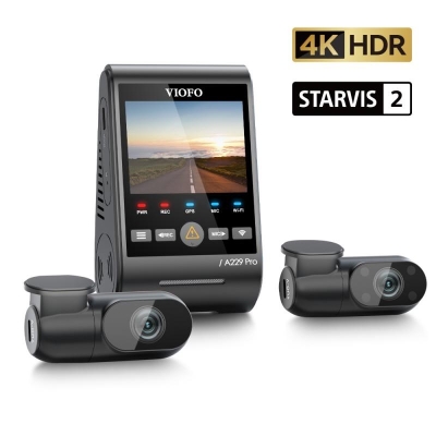 Viofo A229 Pro 3 Kameralı Ön-Arka-İç 4K+2K+1080P HDR Sony Starvis 2 WiFi GPS’li Araç Kamerası - Viofo