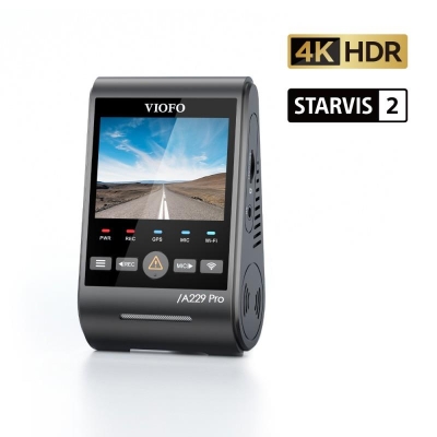 Viofo A229 Pro 4K HDR Sony Starvis 2 Sensörlü Wi-Fi GPS'li Araç Kamerası - Viofo