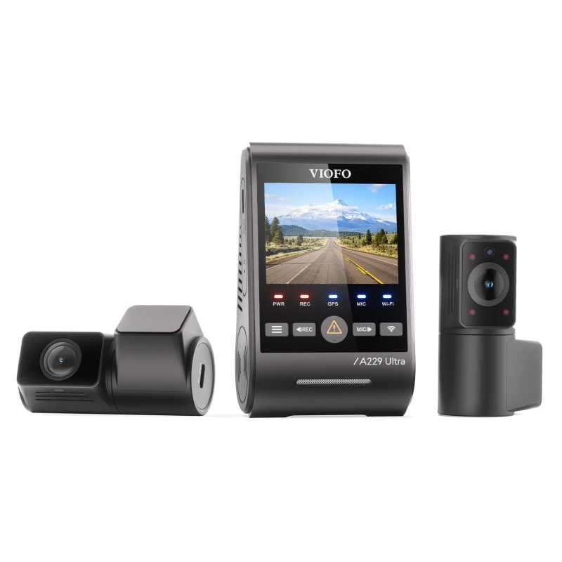 Viofo A229 Ultra 3 Kameralı Ön+Arka+İç 4K+4K+1080P HDR Sony STARVIS 2 Sensörlü Wi-Fi 6 GPS'li Araç Kamerası - 7