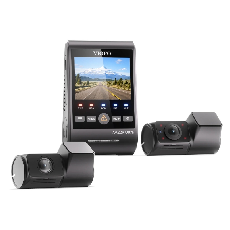 Viofo A229 Ultra 3 Kameralı Ön+Arka+İç 4K+4K+1080P HDR Sony STARVIS 2 Sensörlü Wi-Fi 6 GPS'li Araç Kamerası - 5