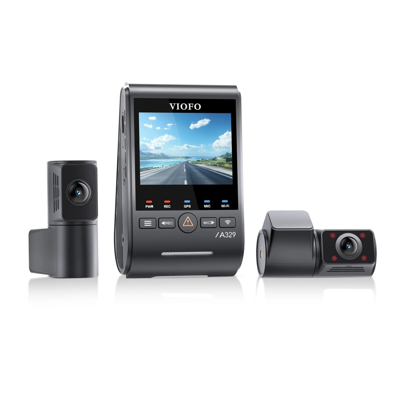 Viofo A329S 3 Kameralı Ön+Arka+İç 4K+2K+2K Wi-Fi 6 HDR Sony STARVIS 2 Sensör GPS'li SSD Destekli Araç Kamerası - 5