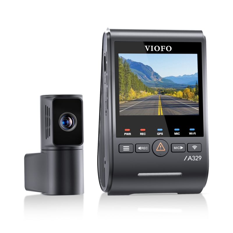 Viofo A329T 2 Kameralı Ön+Telefoto 4K 60FPS+2K Wi-Fi 6 HDR Sony STARVIS 2 Sensör GPS'li SSD Destekli Araç Kamerası - 4