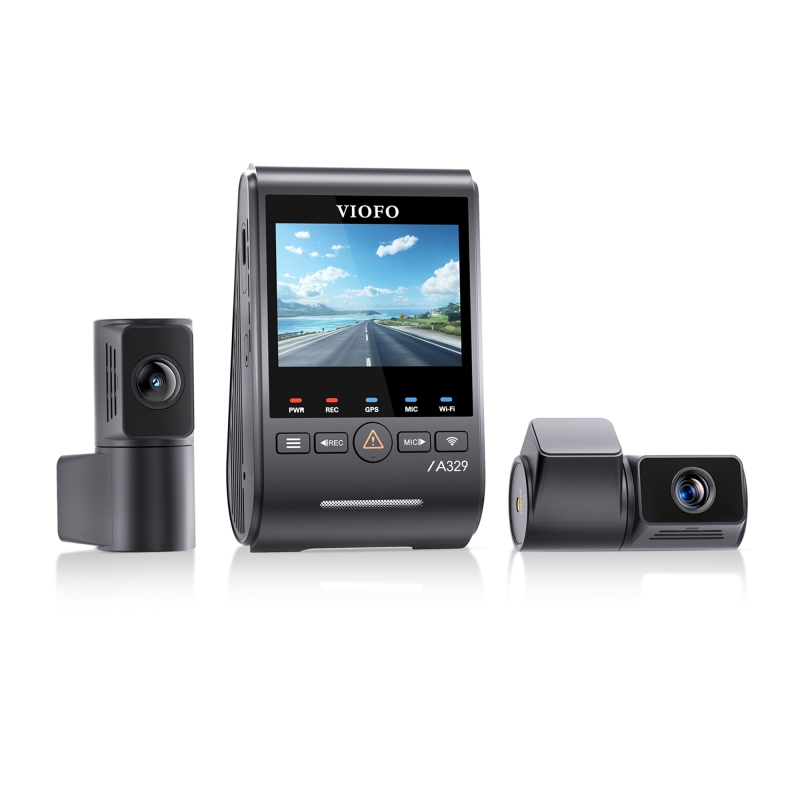 Viofo A329T 3 Kameralı Ön+İç+Arka 4K+2K+2K Wi-Fi 6 HDR Sony STARVIS 2 Sensör GPS'li SSD Destekli Araç Kamerası - 6