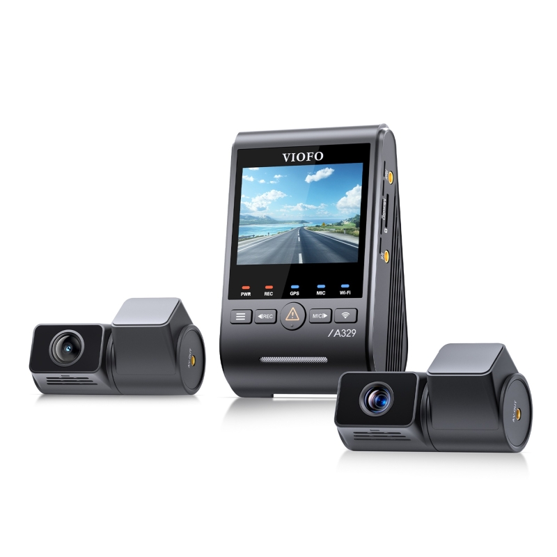 Viofo A329T 3 Kameralı Ön+Telefoto+Arka 4K+2K+2K Wi-Fi 6 HDR Sony STARVIS 2 Sensör GPS'li SSD Destekli Araç Kamerası - 4