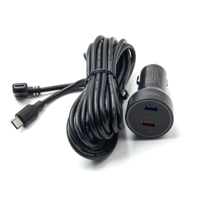 Viofo D6000 A329 / A329S / A229 Ultra Uyumlu Type-C Dual USB Çakmaklık Şarj Adaptörü - 2