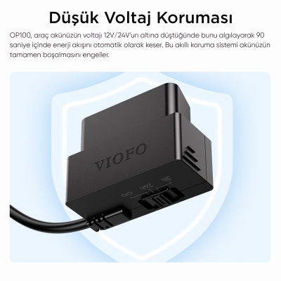 Viofo OP100 OBD Park Modu Bağlantı Kiti + Type-C Park Modu Kablosu - 5
