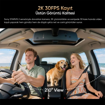 Viofo RCC360 A329S / A329SW Uyumlu 2K Quad HD Kızılötesi Balıkgözü İç Kamera - 3